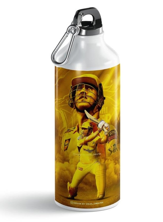 PrintWala Captain Cool MS Dhoni Aluminium Water Bottle - 600 ml | Durable, Eco-Friendly Design - Image 2